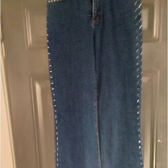 Nydj NOT YOUR DAUGHTERS JEAN'S  DARK BLUE JEANS. SIZE 4 - Picture 1 of 7
